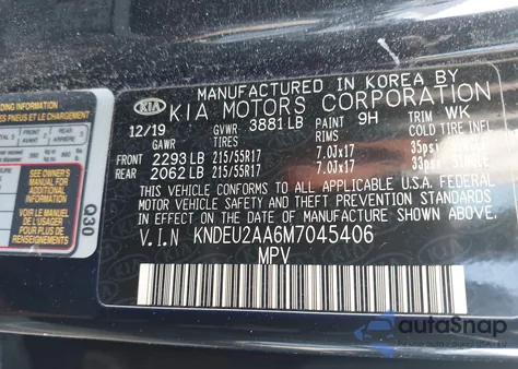 2021 Kia Seltos S из США, поврежденный, VIN KNDEU2AA6M7045406